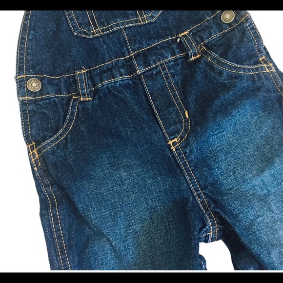 CARTERS Jean Overalls With Pockets Toddler Denim Jean Blue Boys Age 24M/2T - Picture 8 of 10